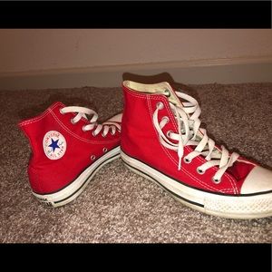 Red high top converse